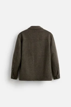 New SOBRECAMISA LANA BOLSILLOS Hombre Sobrecamisas