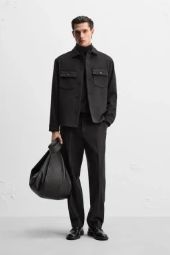 Fashion SOBRECAMISA LANA FRANELA Hombre Sobrecamisas