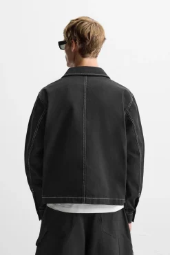 Best SOBRECAMISA PESPUNTES CONTRASTE Hombre Sobrecamisas