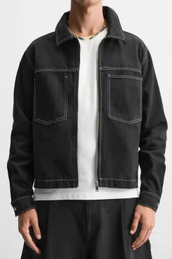 Best SOBRECAMISA PESPUNTES CONTRASTE Hombre Sobrecamisas