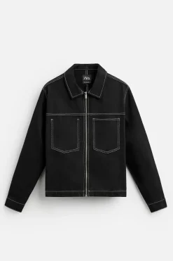 Best SOBRECAMISA PESPUNTES CONTRASTE Hombre Sobrecamisas