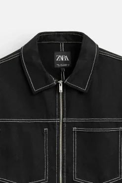 Best SOBRECAMISA PESPUNTES CONTRASTE Hombre Sobrecamisas