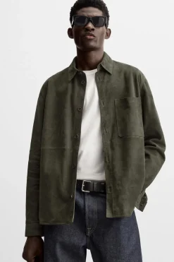 Fashion SOBRECAMISA PIEL ANTE Hombre Piel|Sobrecamisas