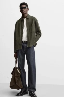 Fashion SOBRECAMISA PIEL ANTE Hombre Piel|Sobrecamisas