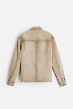 Outlet SOBRECAMISA PIEL ANTE Hombre Piel|Sobrecamisas