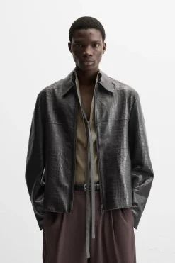 Online SOBRECAMISA PIEL GRABADA Hombre Piel