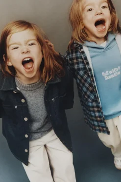 Niños ZARA 1½ - 6 Años·Camisas|1½ - 6 Años·Camisas / Sobrecamisas<SOBRECAMISA SARGA PESPUNTES