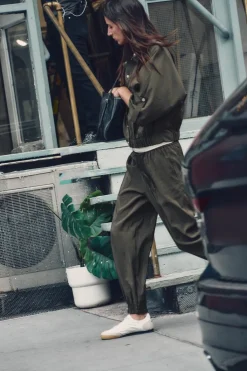 Clearance SOBRECAMISA SATINADA BAJO ELÁSTICO Mujer Chaquetas / Cazadoras|Camisas / Blusas