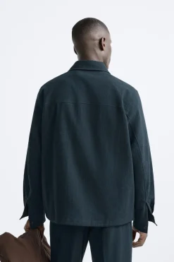 Discount SOBRECAMISA SEERSUCKER ALGODÓN - LINO Hombre Sobrecamisas