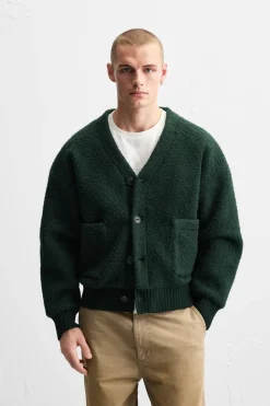 Discount SOBRECAMISA TEXTURA BOUCLÉ Hombre Jerséis / Chaquetas|Sobrecamisas