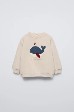 Niños ZARA 6 - 18 Meses·Sudaderas<SUDADERA BALLENA RIZO