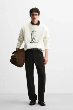 Hot SUDADERA BORDADO GALGO Hombre Sudaderas