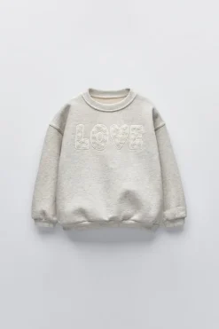 Niños ZARA 1½ - 6 Años·Sudaderas|6 - 18 Meses·Sudaderas<SUDADERA BORDADO LOVE