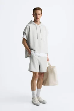 Clearance SUDADERA BOXY FIT CAPUCHA Hombre Sudaderas