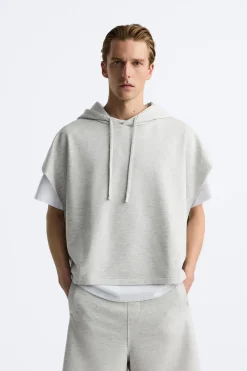 Clearance SUDADERA BOXY FIT CAPUCHA Hombre Sudaderas