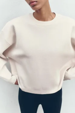 Outlet SUDADERA BÁSICA PUNTO LISO Mujer Cárdigan / Jerséis|Punto