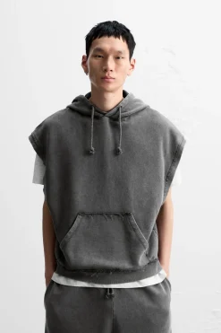 New SUDADERA CAPUCHA LAVADO Hombre Sudaderas