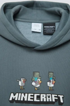 Niños ZARA 6 - 14 Años·Sudaderas|6 - 14 Años·Total Look<SUDADERA CAPUCHA MINECRAFT © MOJANG AB. ™