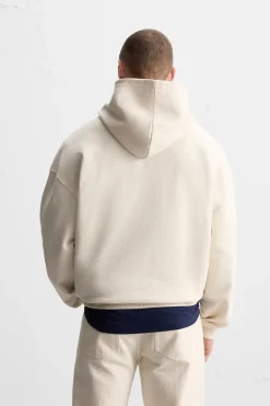 Clearance SUDADERA CAPUCHA PARCHES COMBINADOS Hombre Sudaderas