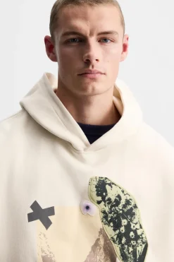 Clearance SUDADERA CAPUCHA PARCHES COMBINADOS Hombre Sudaderas