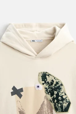 Clearance SUDADERA CAPUCHA PARCHES COMBINADOS Hombre Sudaderas