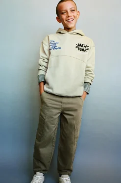 Niños ZARA 6 - 14 Años·Sudaderas<SUDADERA CAPUCHA TEXTO