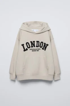 Niños ZARA 6 - 14 Años·Sudaderas<SUDADERA CAPUCHA TEXTO