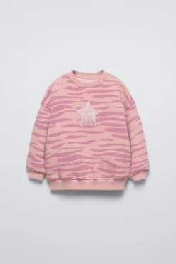 Niños ZARA 1½ - 6 Años·Sudaderas<SUDADERA CEBRA ESTRELLA