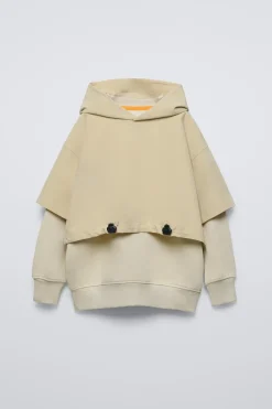 Niños ZARA 6 - 14 Años·Camisetas|6 - 14 Años·Sudaderas<SUDADERA COMBINADA CAMISETA TÉCNICA