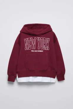 Niños ZARA 6 - 14 Años·Sudaderas|6 - 14 Años·Deporte / Jogging<SUDADERA COMBINADA CAPUCHA