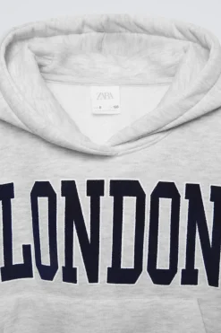 Niños ZARA 6 - 14 Años·Sudaderas|6 - 14 Años·Deporte / Jogging<SUDADERA COMBINADA TEXTO