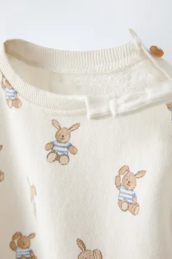 Niños ZARA 6 - 18 Meses·Conjuntos|6 - 18 Meses·Sudaderas<SUDADERA CONEJITOS