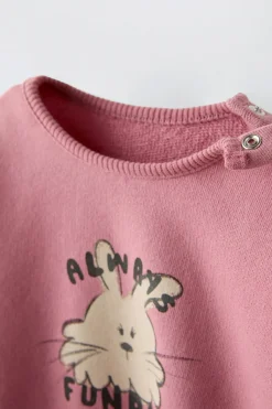 Niños ZARA 6 - 18 Meses·Sudaderas<SUDADERA CONEJO