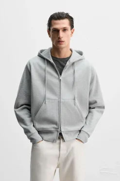 Outlet SUDADERA CREMALLERA CAPUCHA Hombre Sudaderas