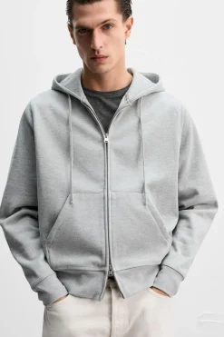 Outlet SUDADERA CREMALLERA CAPUCHA Hombre Sudaderas