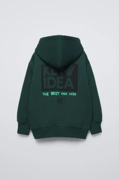 Niños ZARA 6 - 14 Años·Sudaderas<SUDADERA CREMALLERA TEXTO BORDADO