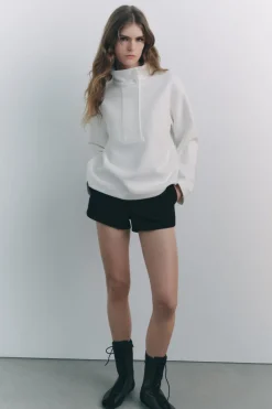 Outlet SUDADERA CREPE CUELLO ALTO Mujer Sudaderas / Joggers