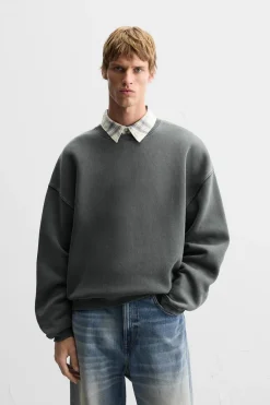 Hot SUDADERA CREWNECK LAVADA Hombre Sudaderas