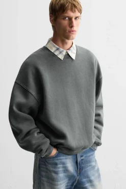 Hot SUDADERA CREWNECK LAVADA Hombre Sudaderas