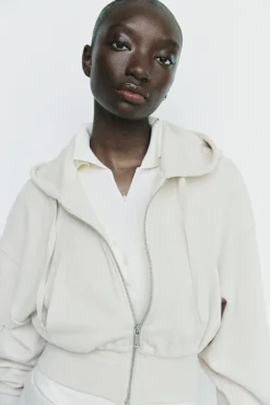 Sale SUDADERA CROP CAPUCHA SOFT Mujer Sudaderas / Joggers