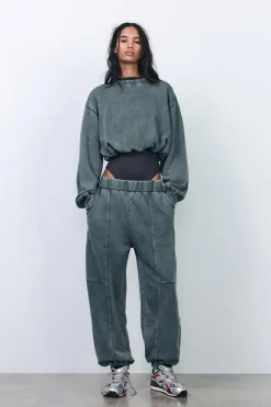 Clearance SUDADERA CROP EFECTO LAVADO Mujer Sudaderas / Joggers