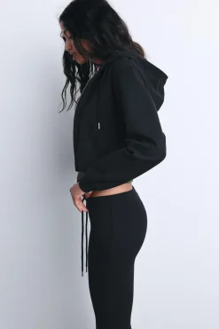 Discount SUDADERA CROP INTERLOCK Mujer Sudaderas / Joggers