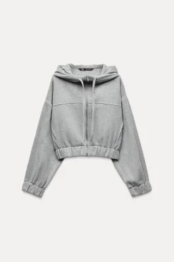 Sale SUDADERA CROP SOFT CAPUCHA Mujer Sudaderas / Joggers