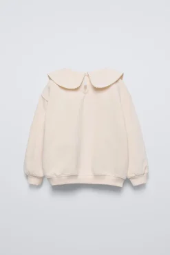 Niños ZARA 1½ - 6 Años·Sudaderas|6 - 18 Meses·Sudaderas<SUDADERA CUELLO APLIQUE LAZOS