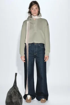 New SUDADERA CUELLO POLO LAVADA Mujer Sudaderas / Joggers