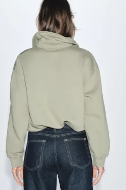 New SUDADERA CUELLO POLO LAVADA Mujer Sudaderas / Joggers