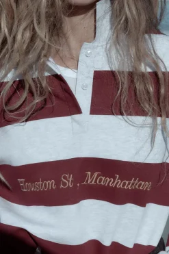 Fashion SUDADERA CUELLO POLO VARSITY Mujer Sudaderas / Joggers