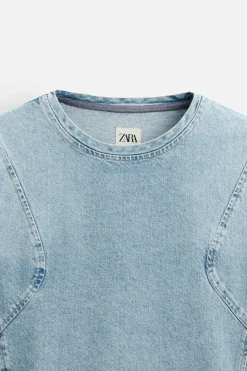 New SUDADERA DENIM COSTURAS Hombre Sudaderas