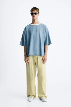 Hot SUDADERA DENIM LAVADO Hombre Camisetas