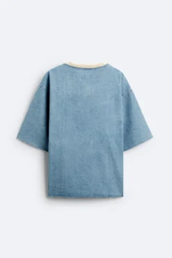 Hot SUDADERA DENIM LAVADO Hombre Camisetas